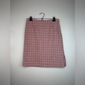Pendleton Wool Pencil Skirt – Pink & Cream Woven, Lined